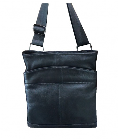 Сумка натуральная кожа 703Black